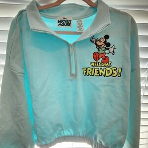 Mickey Mouse Cropped Blue Sweater 2X NWOT